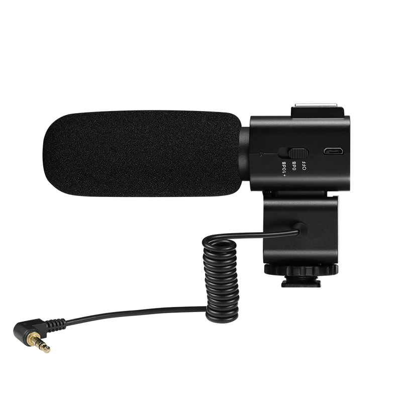 ORDRO CM520 noise-reducing camcorder microphone gun-type rechargeable recording microphone