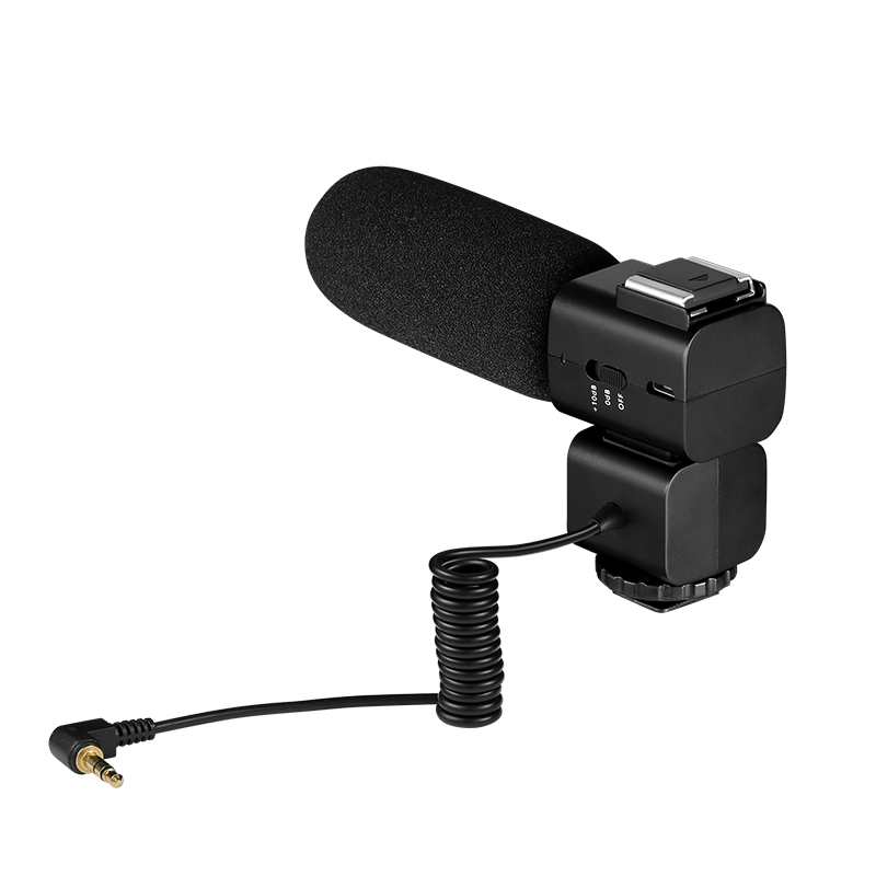 ORDRO CM520 noise-reducing camcorder microphone gun-type rechargeable recording microphone