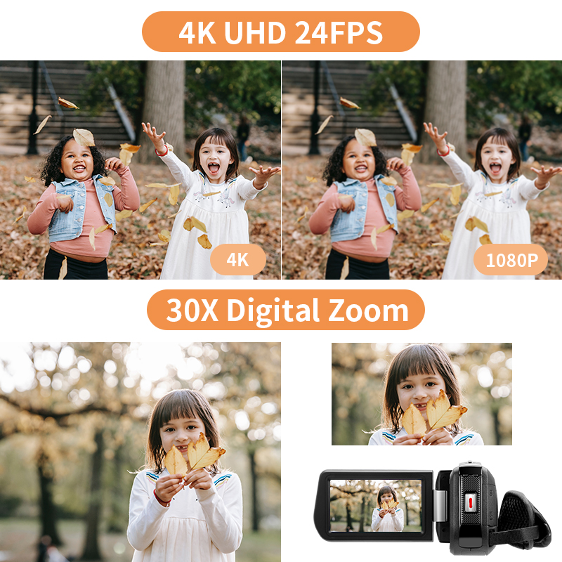 4K Resolution & 30X Digital Zoom