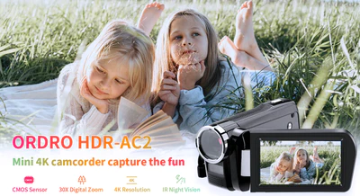 ABOUT ORDRO AC2 4K CAMCORDER VIDEO CAMERAS